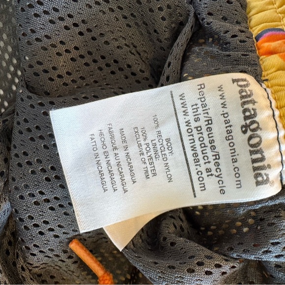 Patagonia Men's Baggies Cantaloupe Print Pockets Swim/Hiking / large - Picture 5 of 11